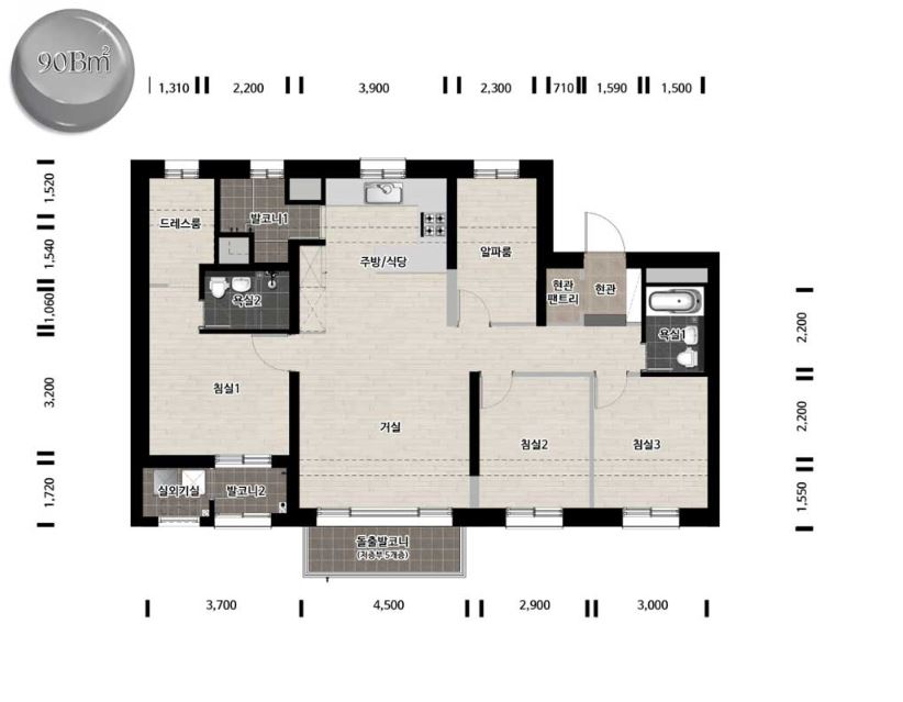 한강 수자인 오브센트 90B