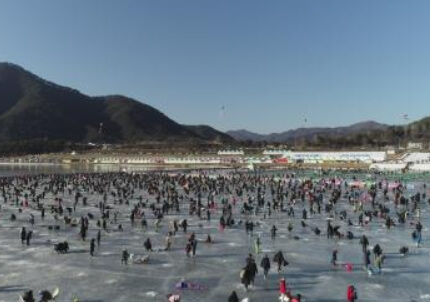 인제 빙어 축제 전경
