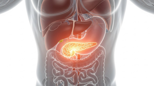 췌장암 초기증상 복부 단면 췌장