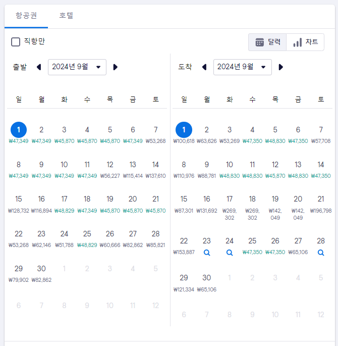 스카이스캐너 항공권 예약