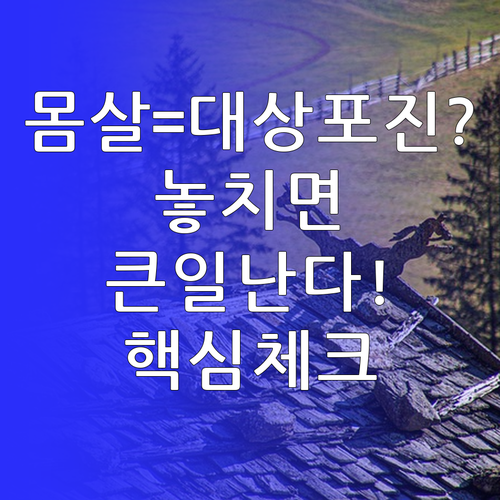 대상포진 발진 전 몸살 증상과 체크리..
