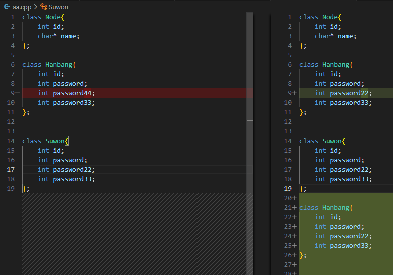 VS Code 파일 비교
