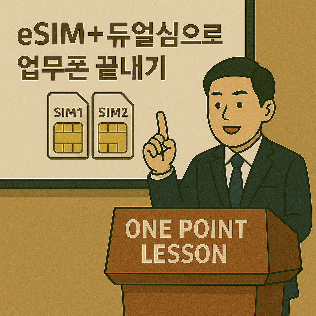 "eSIM+듀얼심으로 업무폰 끝내기"