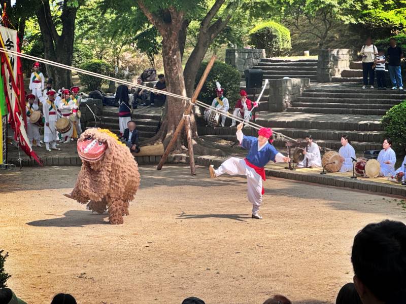 진주성 야외공연장 솟대쟁이놀이 난장트기 공연