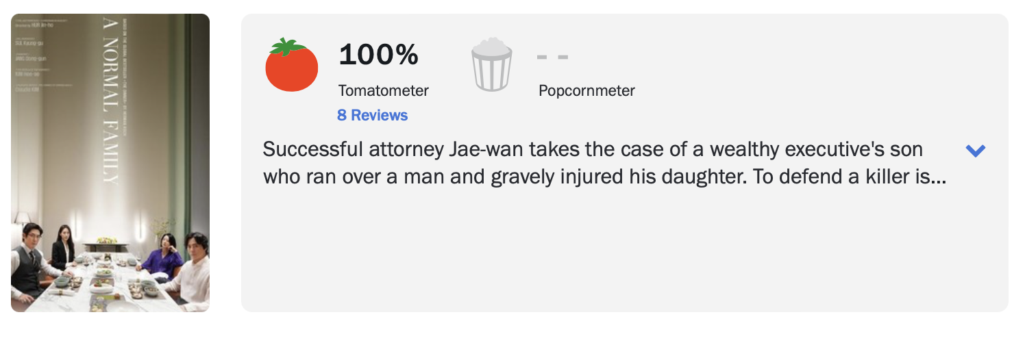 영화 보통의 가족 로튼토마토 평점