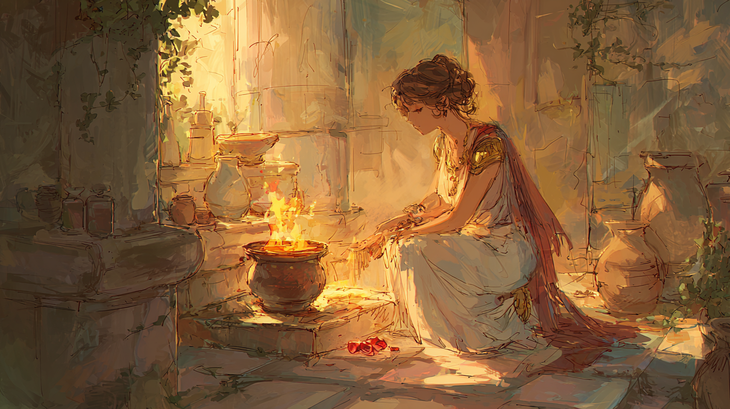 가넷: 헤스티아의 성화부터 가정까지, 수호까지 - 올림포스의 영원한 화롯불이 지키는 붉은 안식처