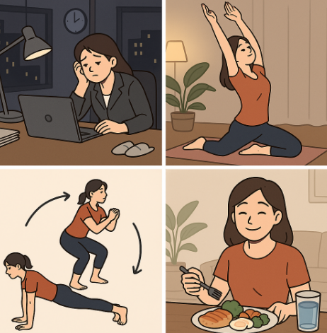 야근 후 홈트 루틴