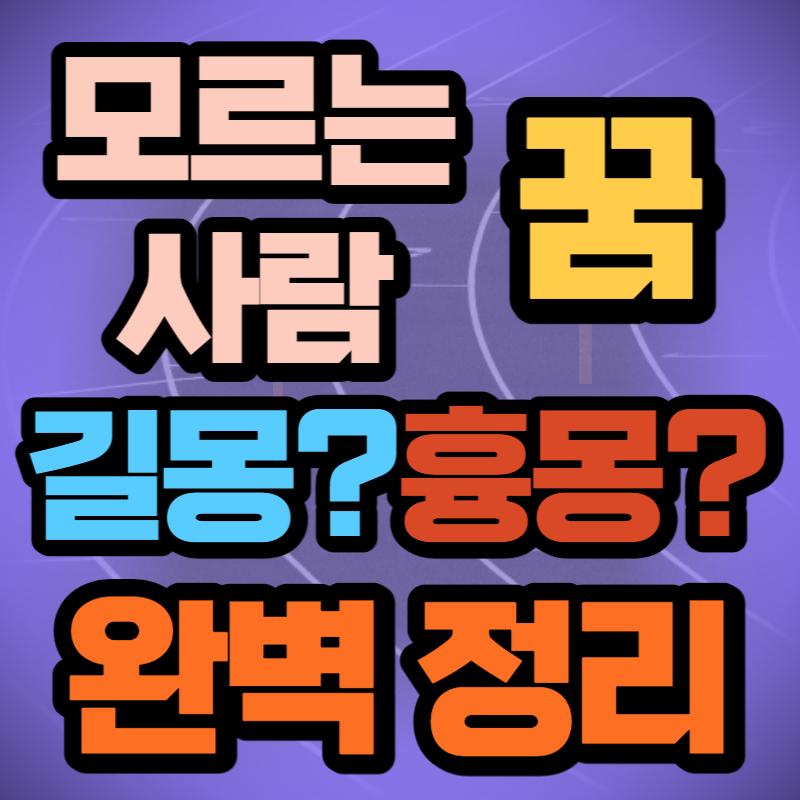 모르는 사람 꿈 (1)