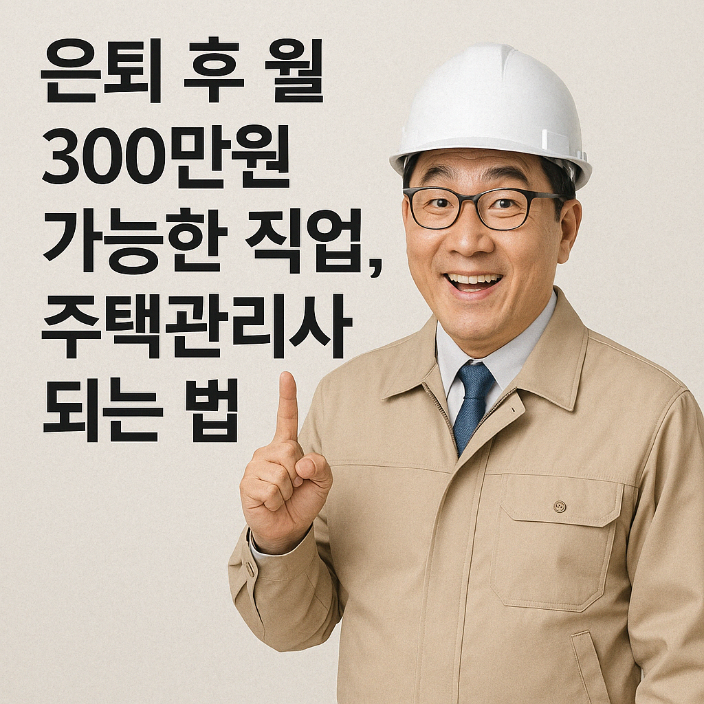 은퇴 후 월 300만원 가능한 직업, 주택관리사 되는 법