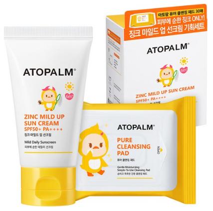 아토팜 유아용 징크 마일드업 선크림 SPF50+ PA++++ 65g 세트, 1세트