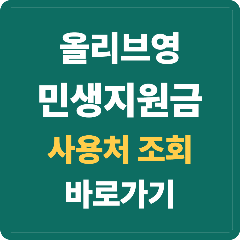 올리브영 민생지원금 사용처