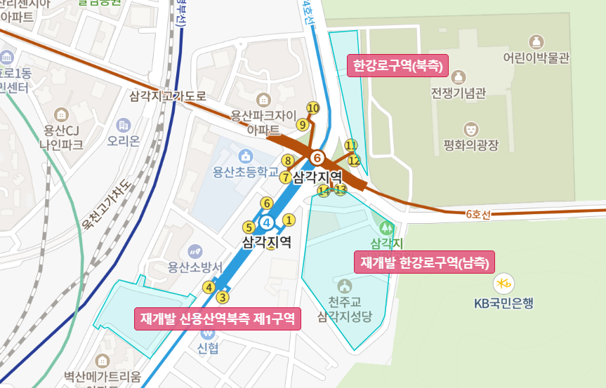 한강로구역 위치