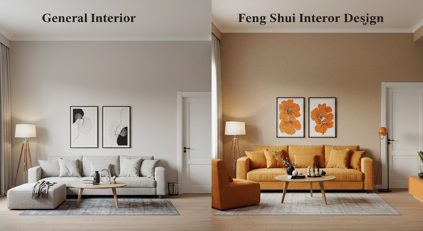 풍수 인테리어 vs 일반 인테리어