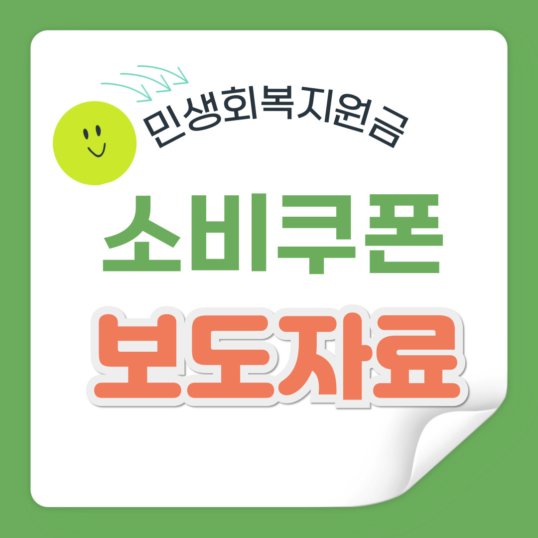 민생회복 소비쿠폰 보도자료 이미지