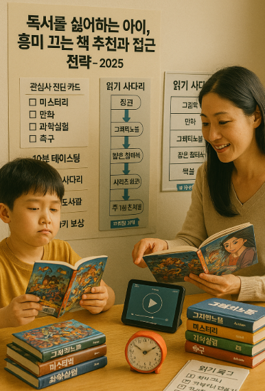 독서를 싫어하는 아이, 흥미 끄는 책 추천과 접근 전략 – 2025 독서 가이드