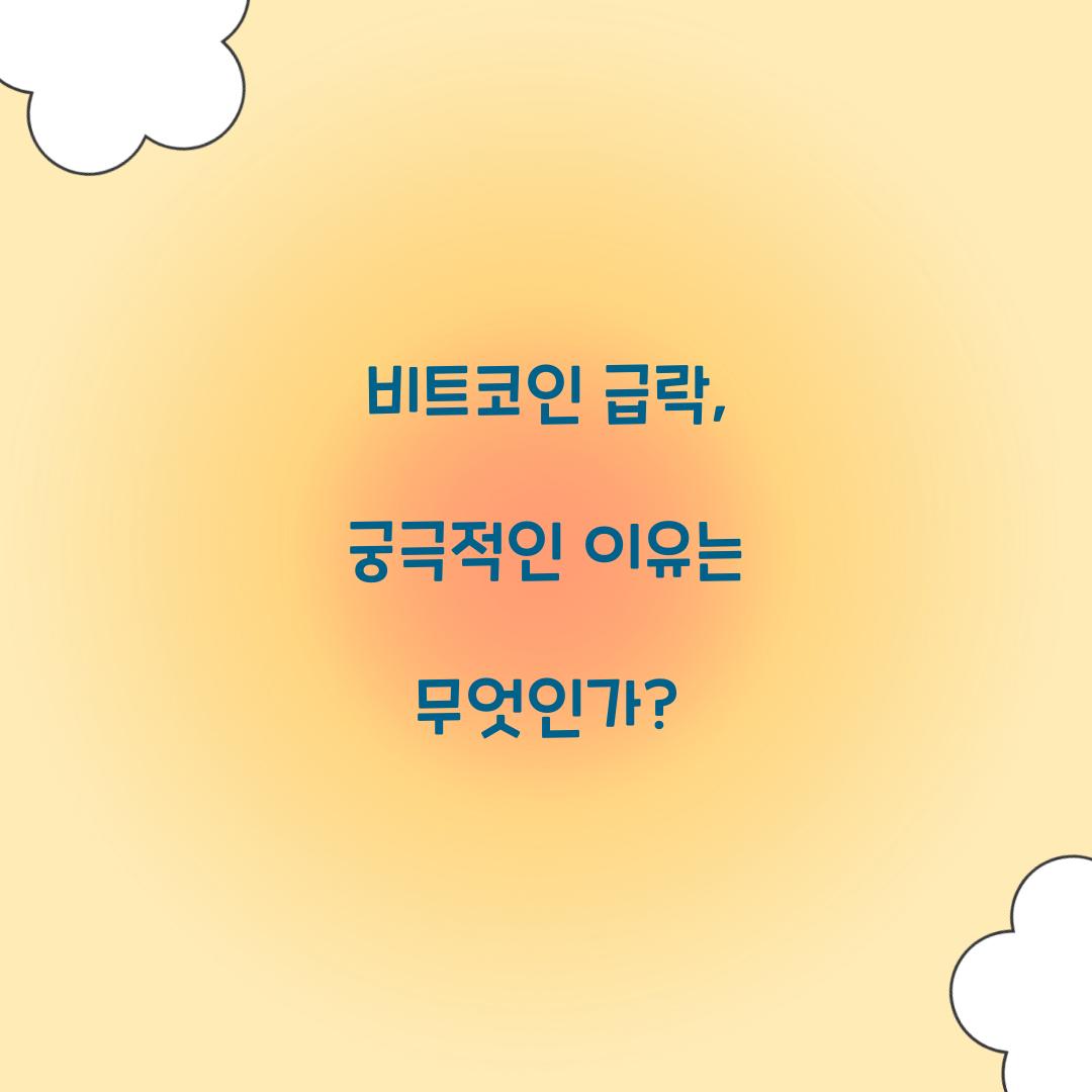 비트코인 급락
