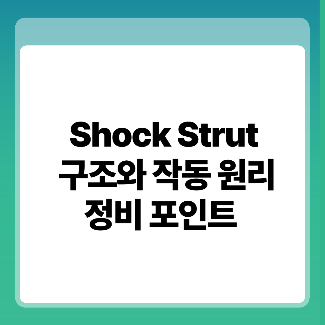 Shock Strut(랜딩기어 충격흡수장치) 구조와 작동 원리, 정비 포인트 심층 해설