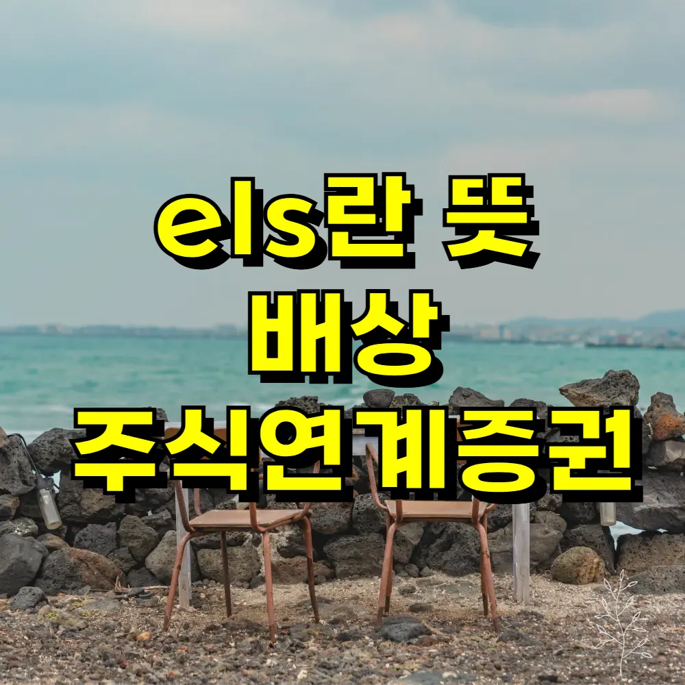 els란 뜻 배상 주식연계증권