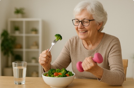 시니어 생활 속 운동 사진