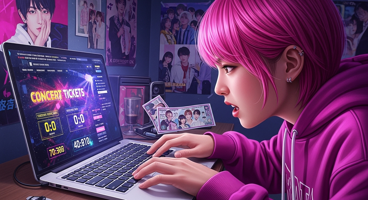 티켓팅하는 이미지