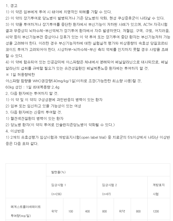 메게이트현탁액-복용-주의사항