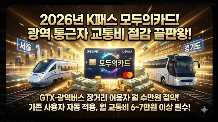 2026 K패스 할인율(개편, 비교, 분석)(+예시)