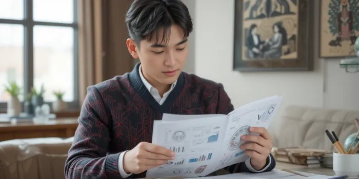 운세를 참고해 투자 전략을 고민하는 모습