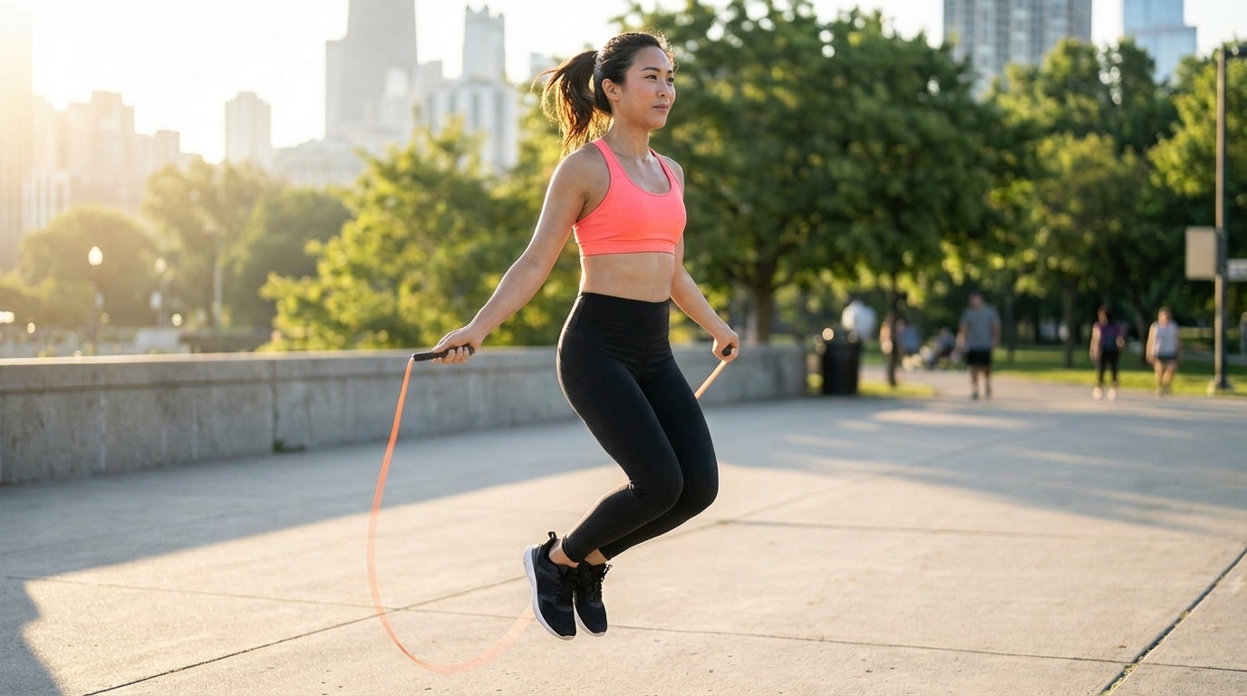 줄넘기 루틴과 자세로 전신 다이어트 완성 이미지