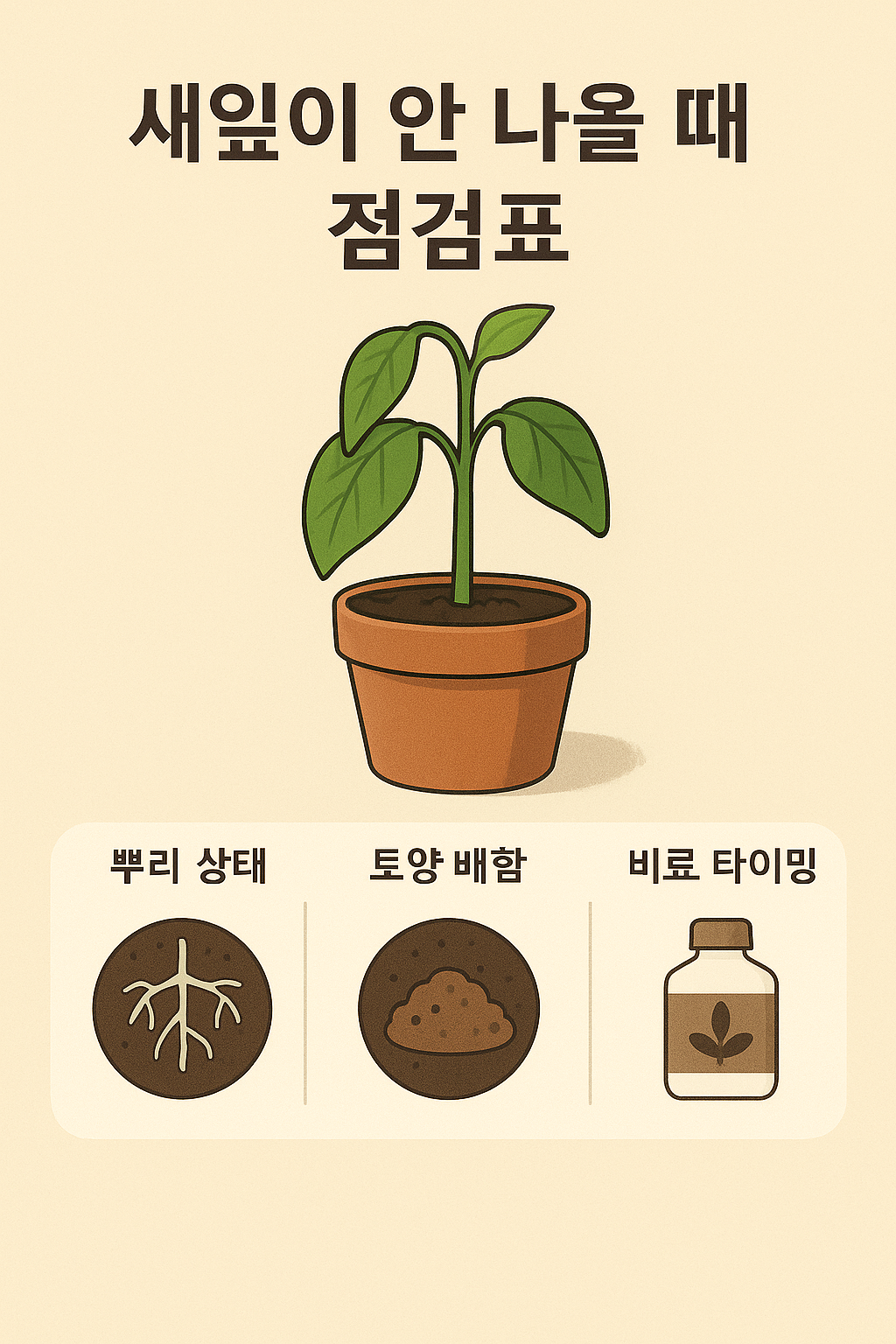 새잎이 안 나올 때