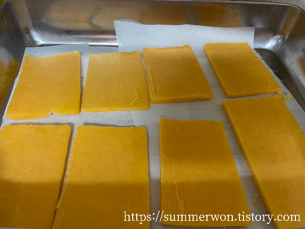 커클랜드 체다마일드치즈 소분하기