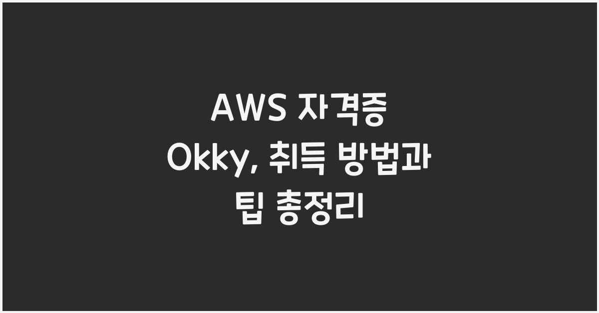 aws 자격증 okky
