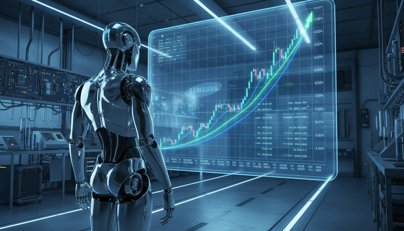 레인보우로보틱스의 급등하는 주가 차트와 미래형 휴머노이드 로봇