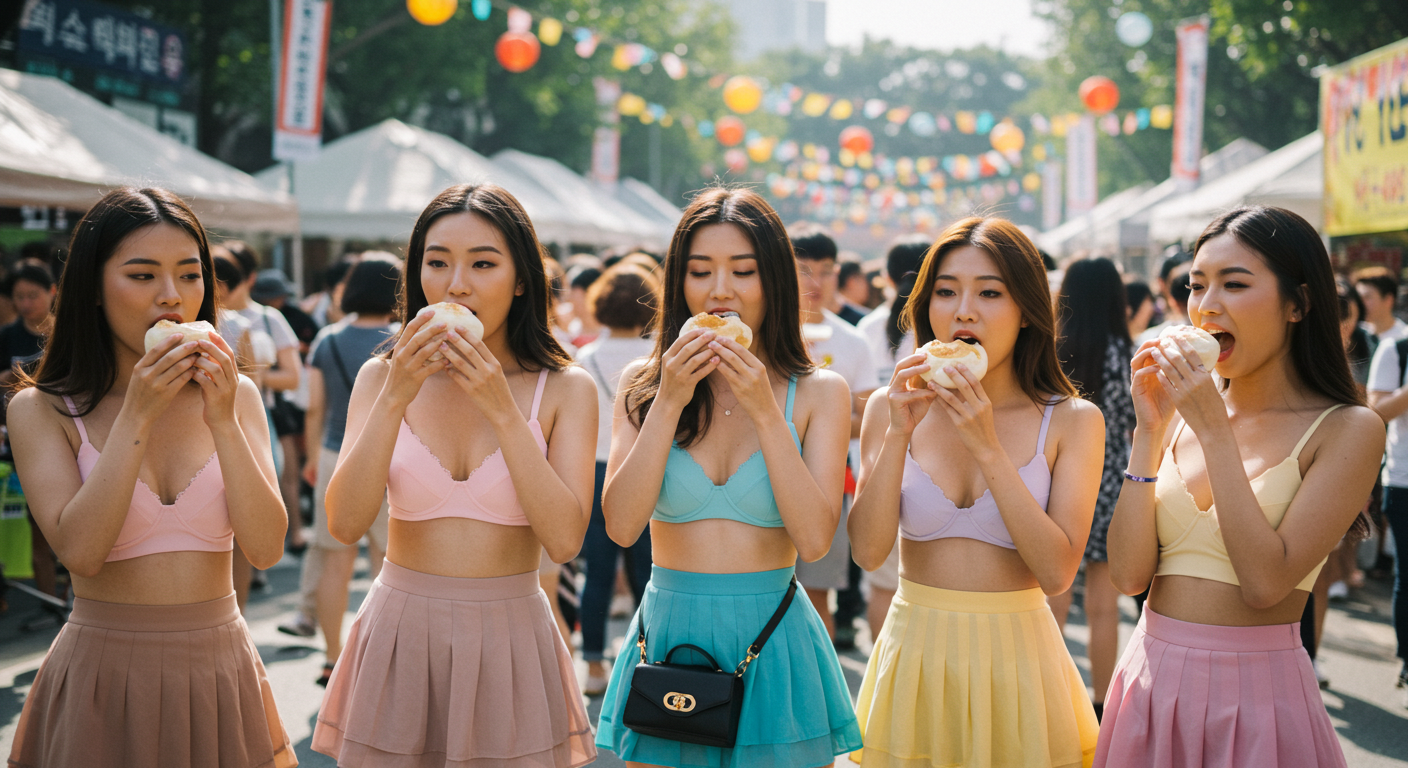 찐방 축제에 참여한 여인들