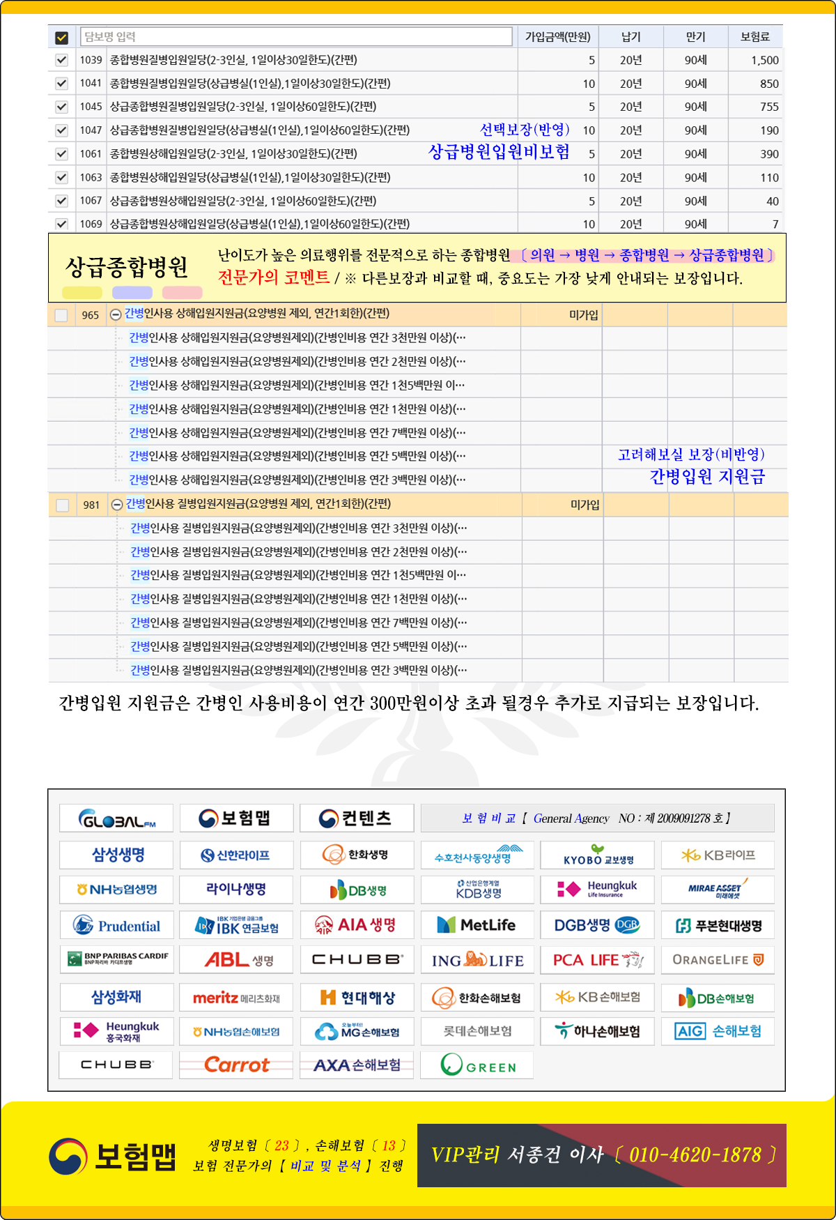 맞춤간병비보험추천