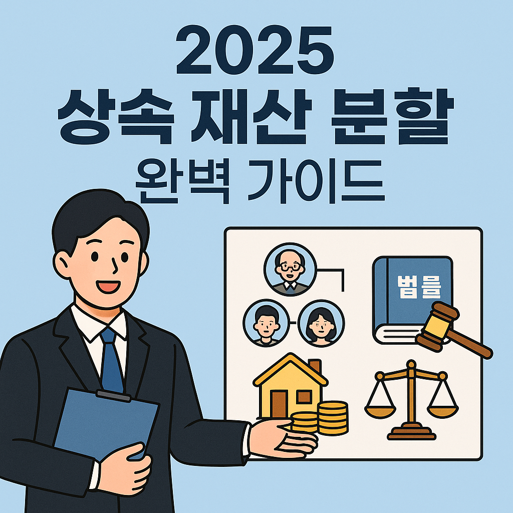 2025년 상속 재산 분할 완벽 가이드! 상속 개념과 법적 근거, 절차, 분쟁 사례, 세금 전략, 전문가 팁까지 한눈에 정리했습니다