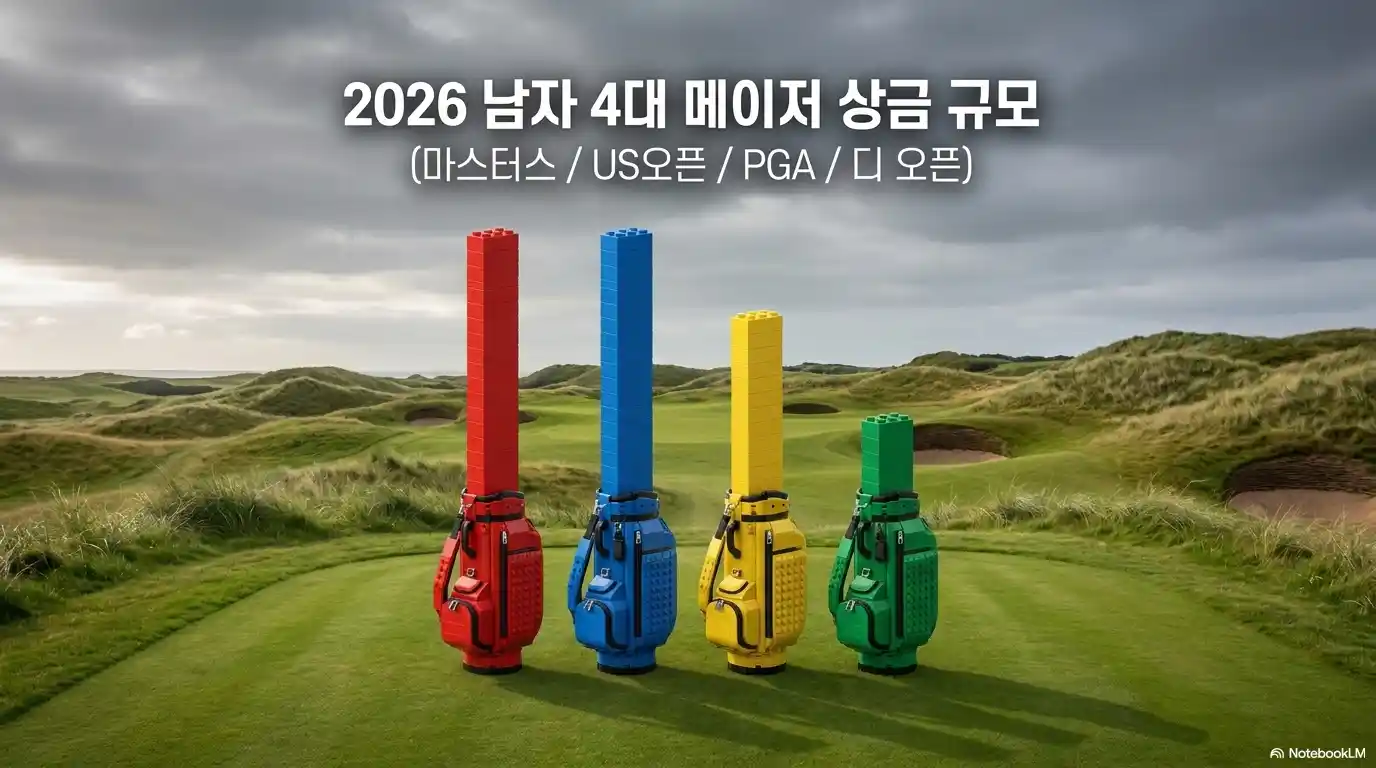 2026 남자 골프 메이저 대회 상금 규모 비교 이미지