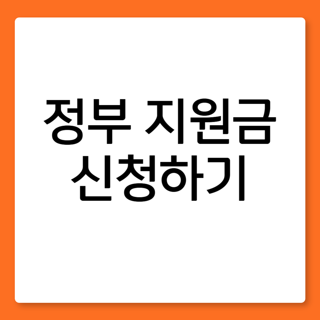 정부지원금 신청하기 방법 온라인 오프라인 관련 사진