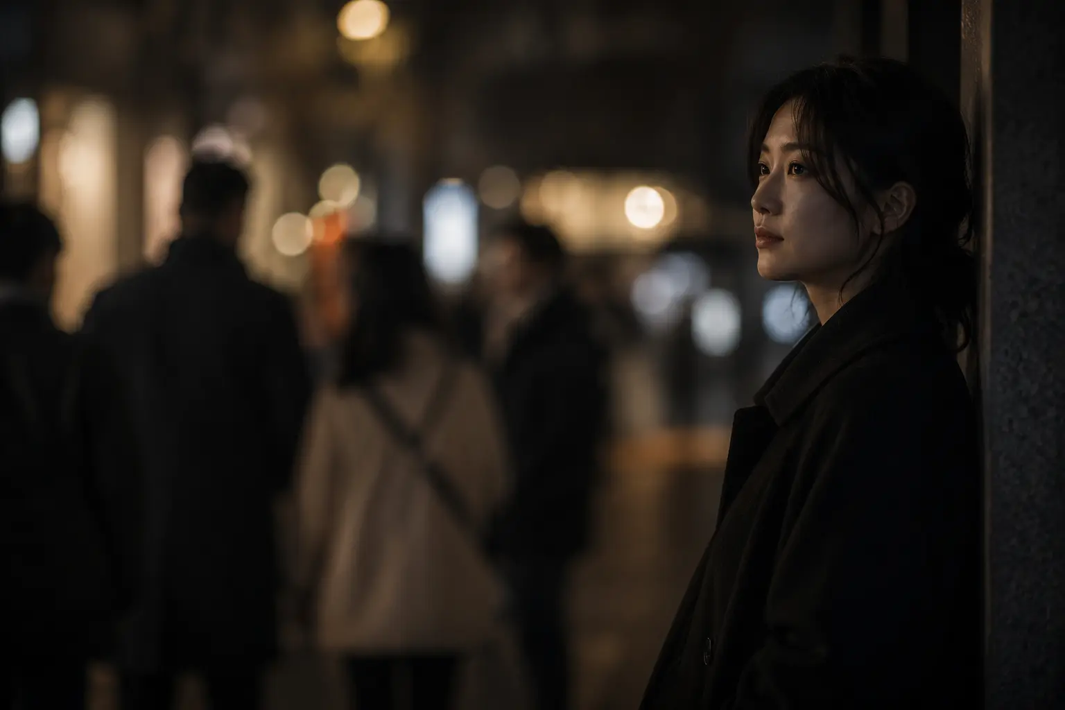 말은 적지만 사람을 세심하게 관찰하는 사람을 표현한 이미지