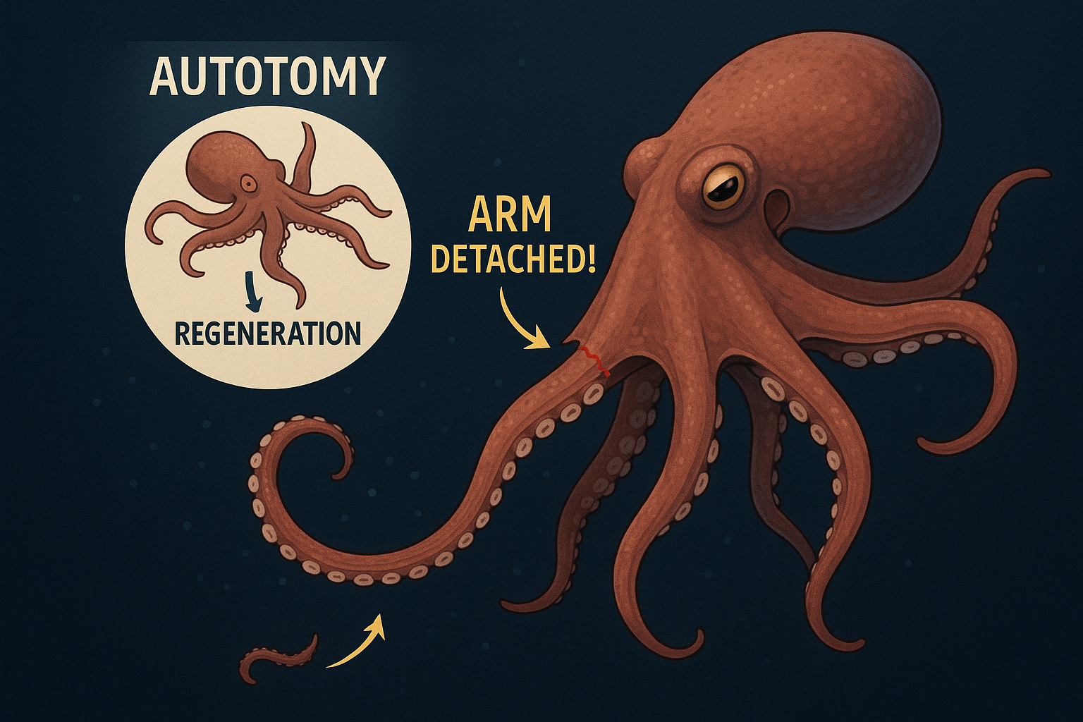 다리를 자르는 문어? – 심해 문어의 자가절단 생존 전략