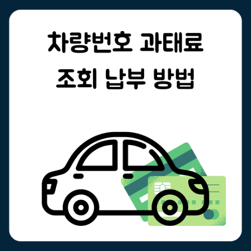 차량번호 과태료 조회 납부 방법