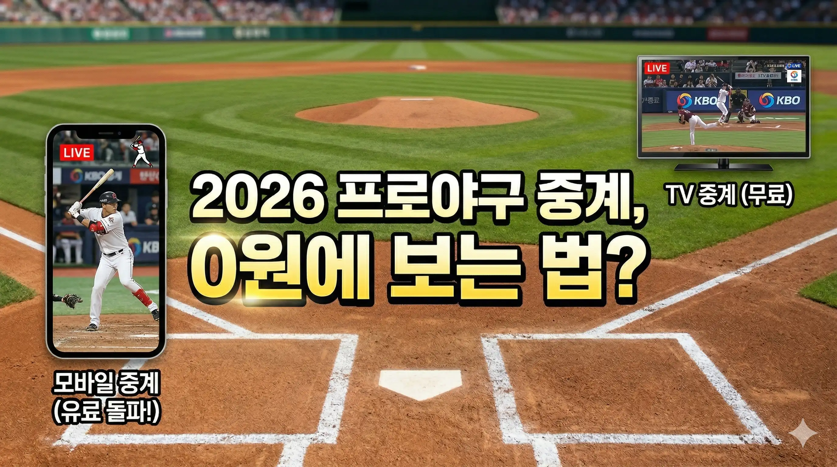 2026 프로야구 중계방송 채널을 정리한 글의 썸네일