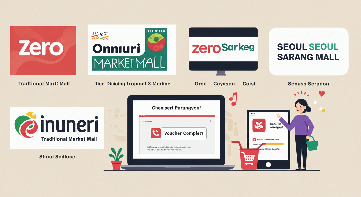 소비쿠폰으로 결제 가능한 온라인몰을 정리한 일러스트