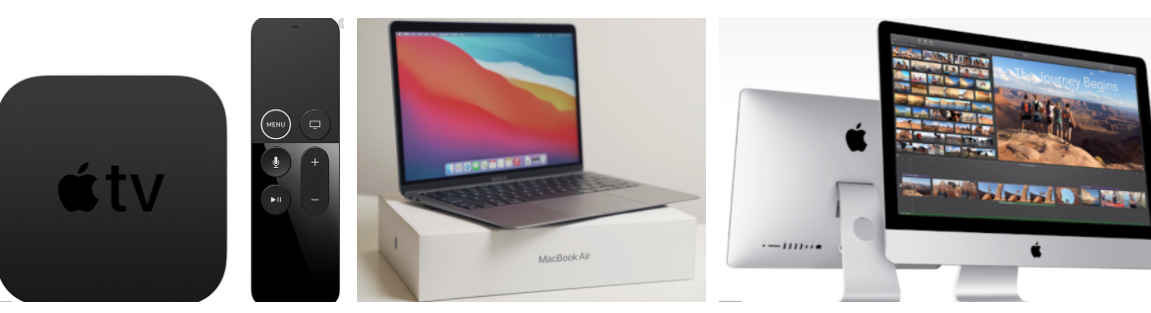 애플TV, 맥북에어 이미지입니다.