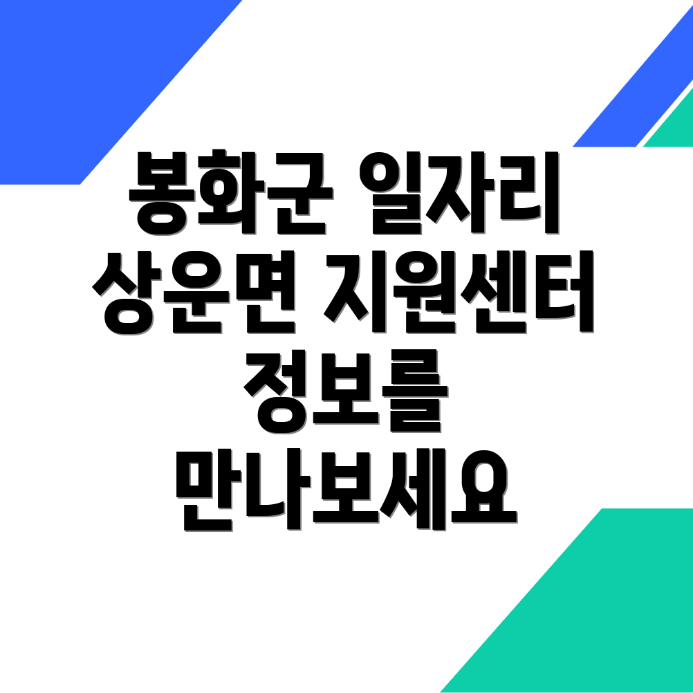 봉화군 일자리 안내