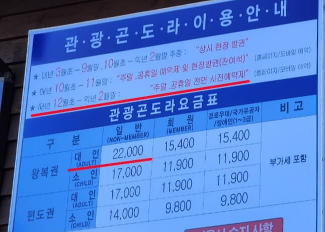 덕유산-곤도라