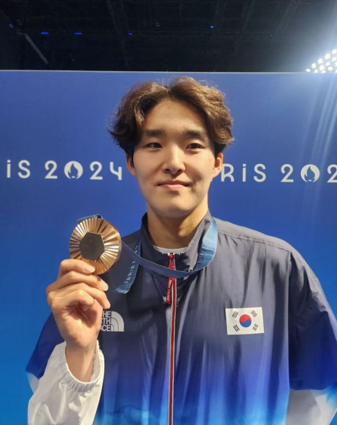 파리 올림픽 남자 수영 동메달리스트 김우민
