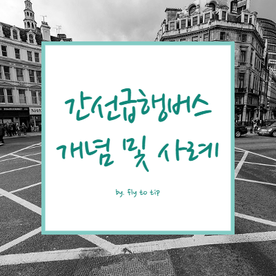 간선급행버스(BRT) 개념 및 사례