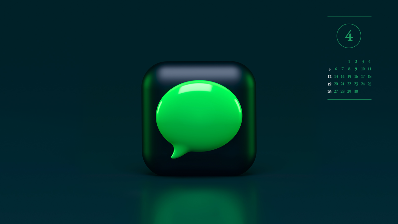 05 말풍선 A - 2026년4월 달력배경화면