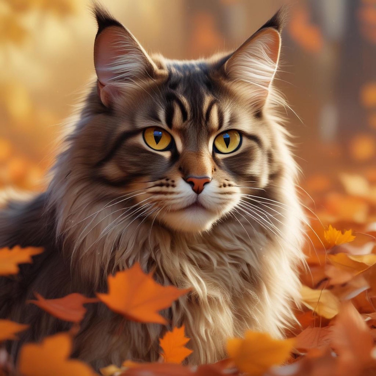 메인쿤 고양이 사진