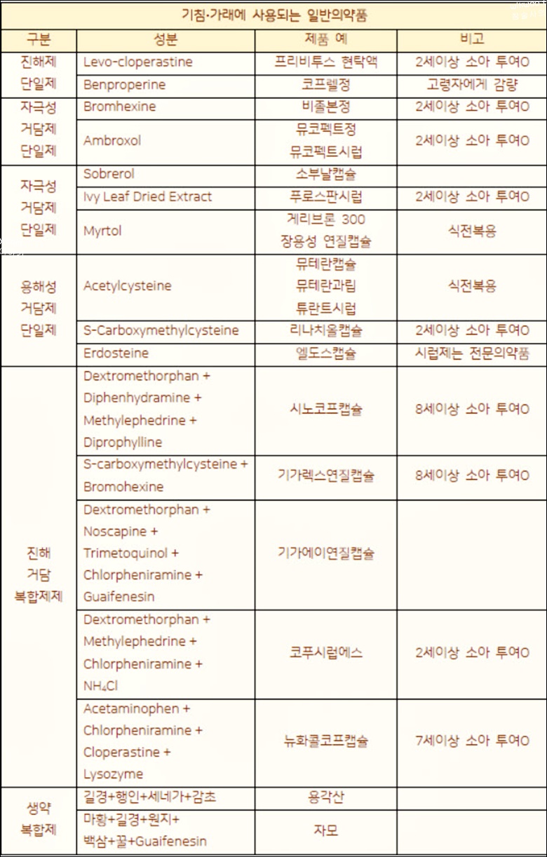 가래약 일반의약품